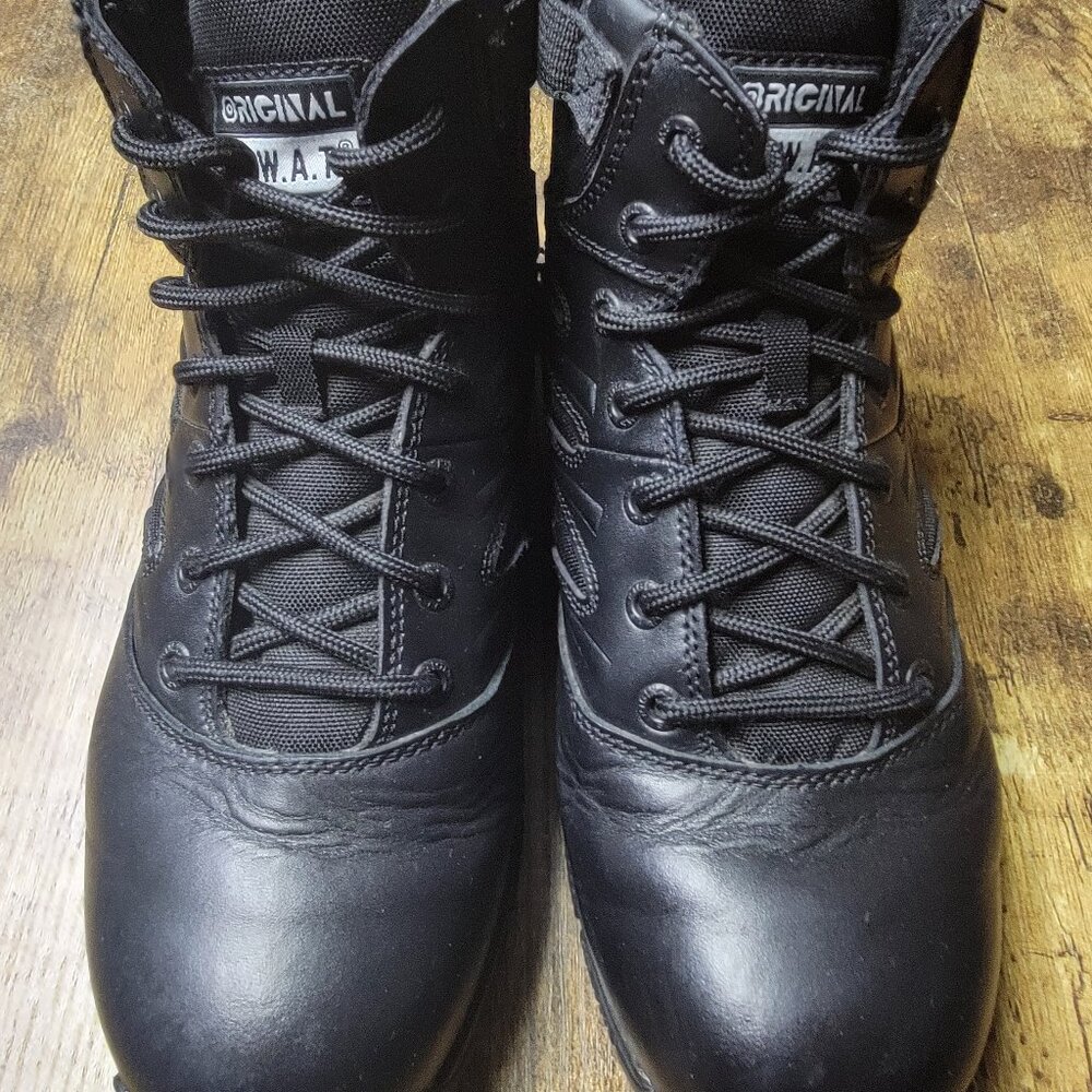 Original Swat Force 6“ Side Zip 153101 Mens Black Leather Tactical Boots 10M